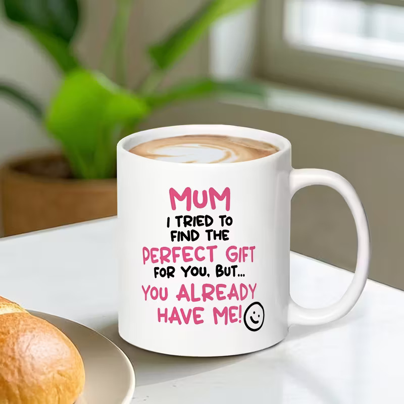 Coffee Tea Font - 1pc Funny Mom Cup - 