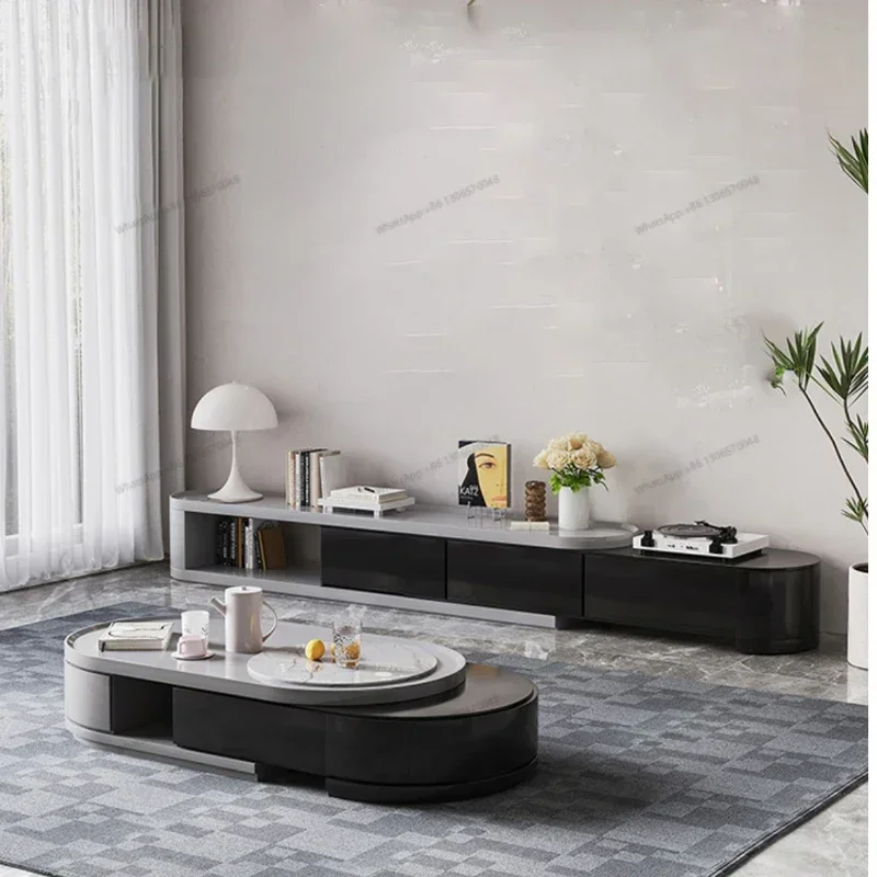 Coffee Tea Unit - Light Luxury Rock Plate Tea Table,