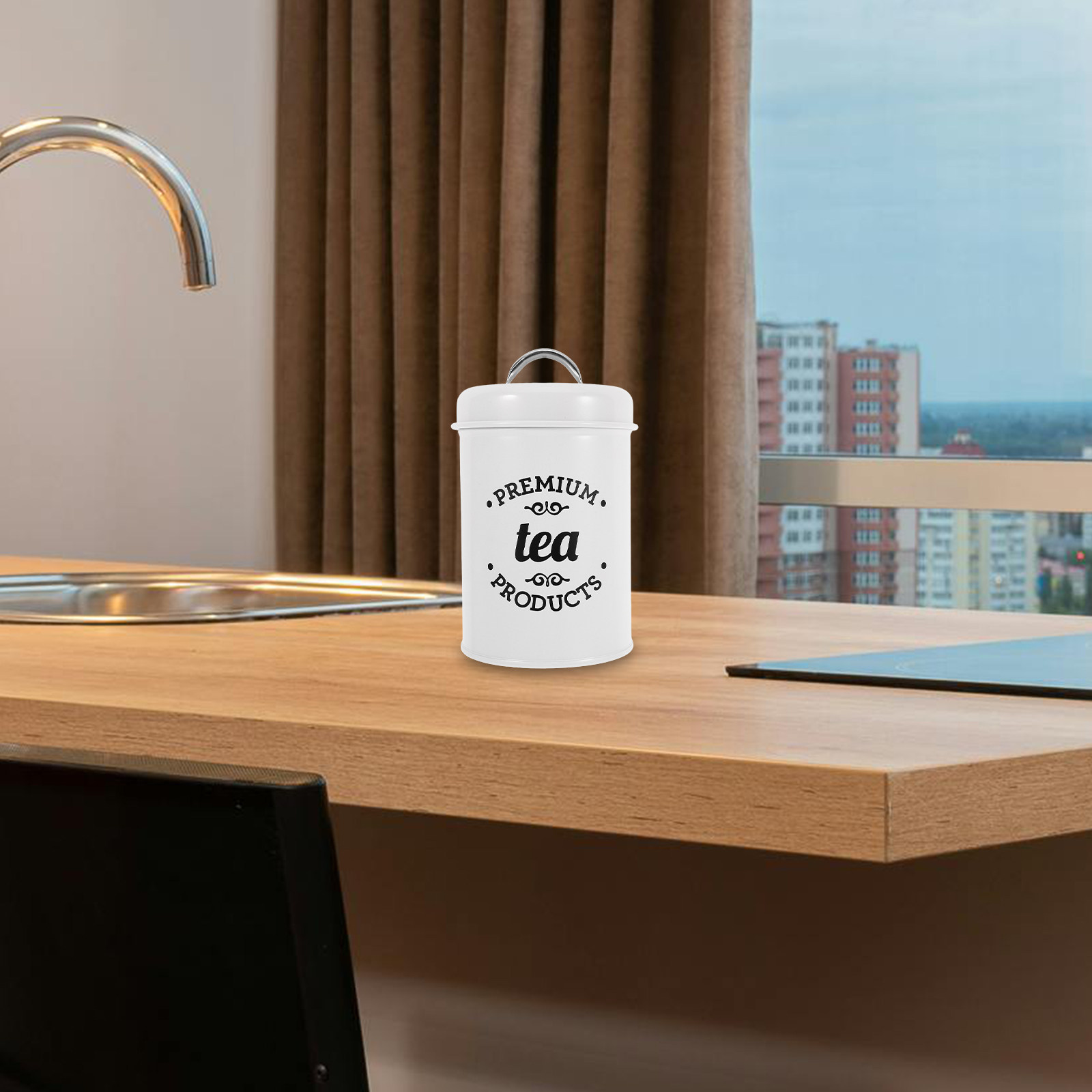 Coffee Tea Jars - Airtight Metal Canister Set for Coffee