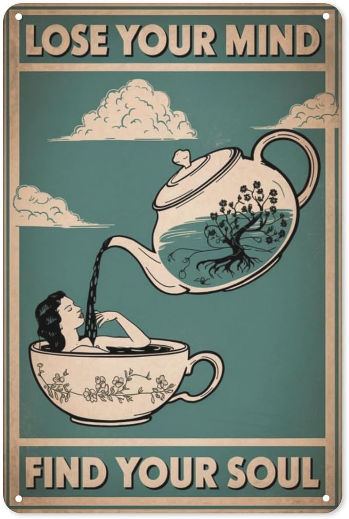 Coffee Tea Nook - Tea Meditation Tin Sign IN Zen