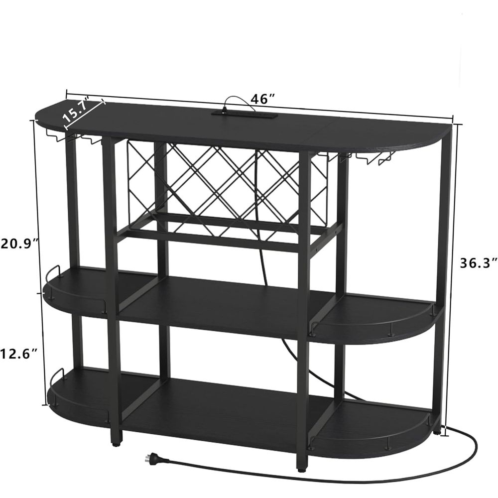 Black 3-Tier Coffee Table with - Coffee & Tea Garden Lincoln Menu ulasan dan harga