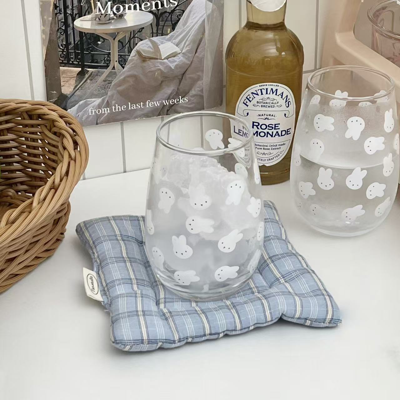 Cute Miffy Rabbit Printed Glas - Coffee Tea & Jane ulasan dan harga