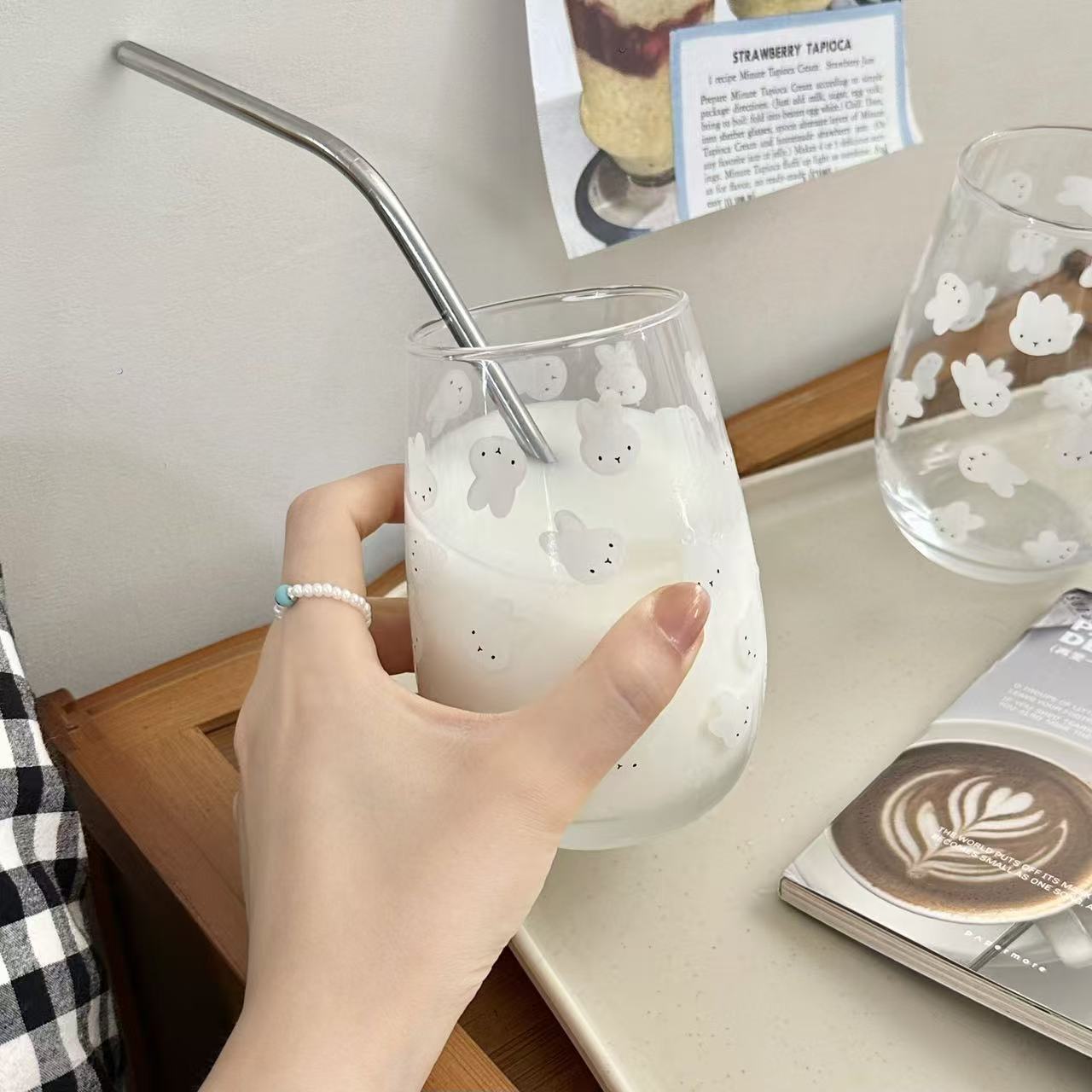 Cute Miffy Rabbit Printed Glas - Coffee Tea & Jane ulasan dan harga
