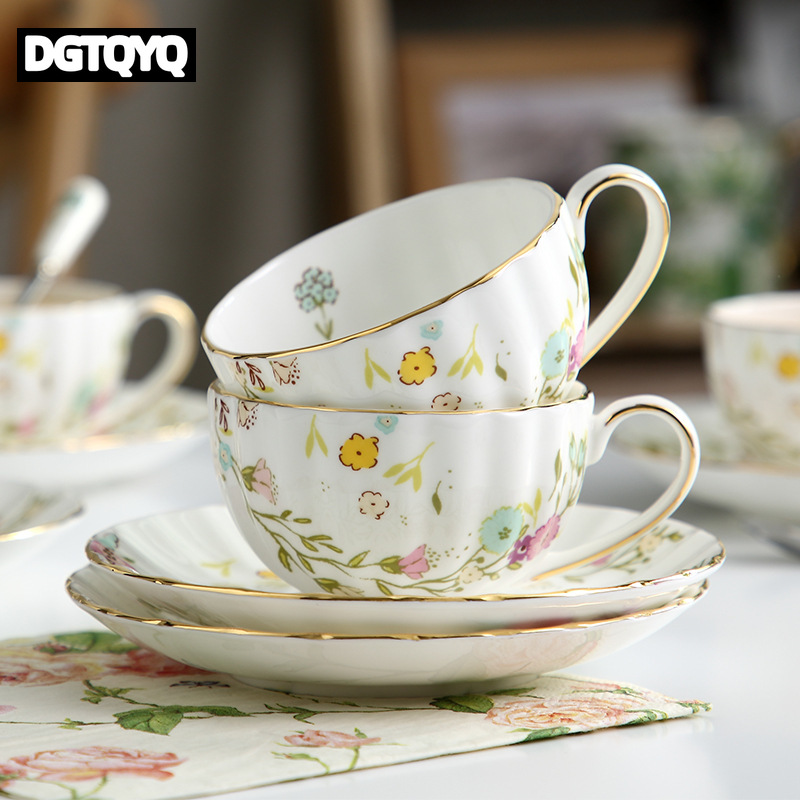 2Pcs Vintage Floral Ceramic Co - Coffee Tea Catering ulasan dan harga