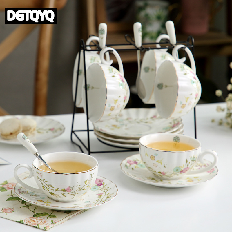 2Pcs Vintage Floral Ceramic Co - Coffee Tea Catering ulasan dan harga