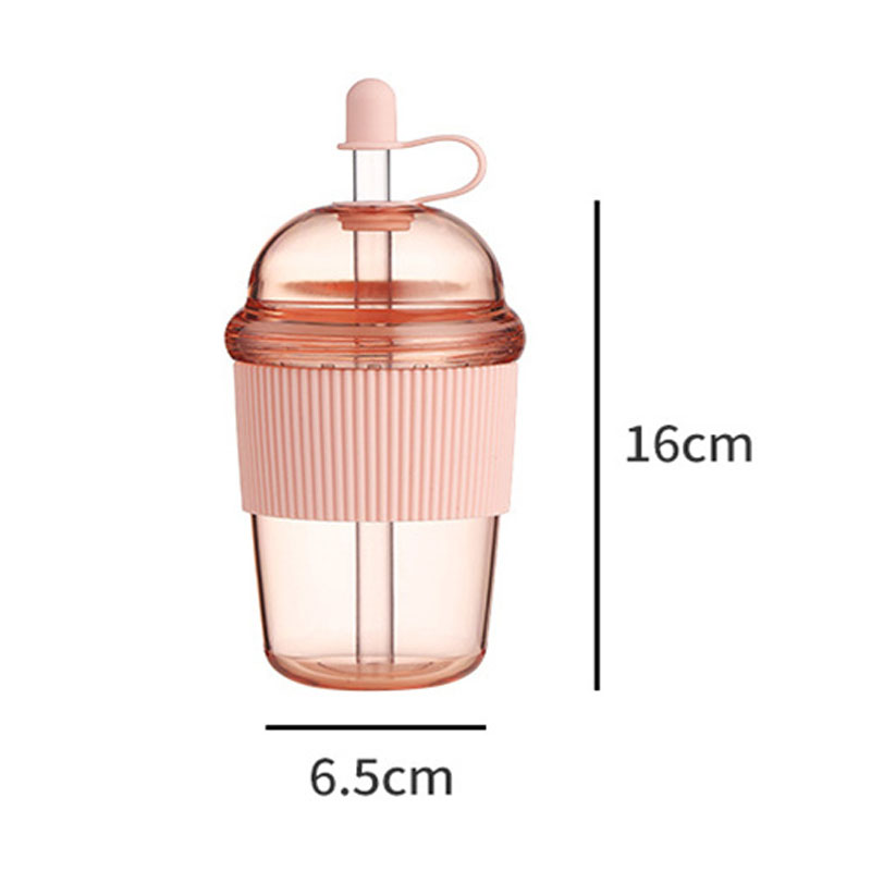430ML Straw Cup With Lid Bubbl - Coffee Tea Boba ulasan dan harga