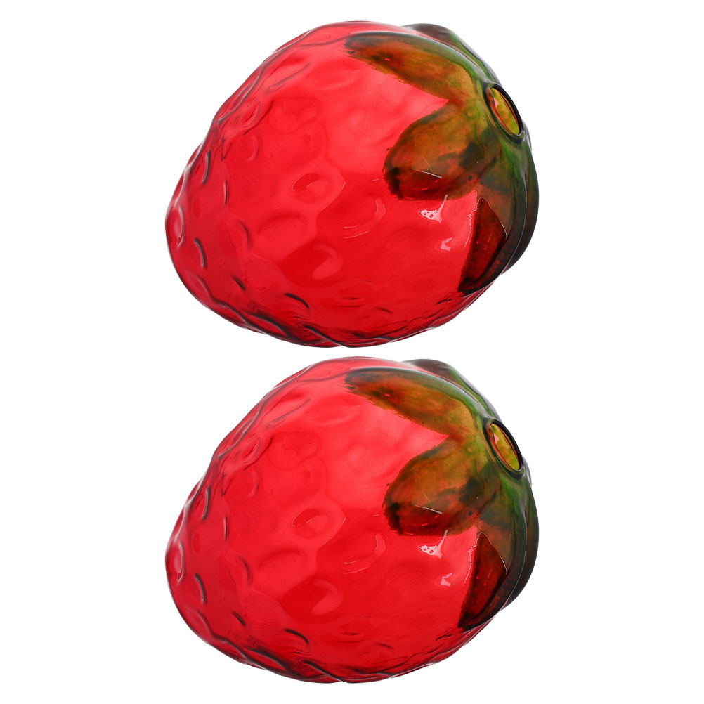 2Pcs Strawberry Drinking Glass - Mug Tea Coffee ulasan dan harga