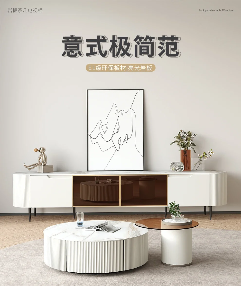 Modern Simple Coffee Table Liv - Coffee Tea Unit ulasan dan harga