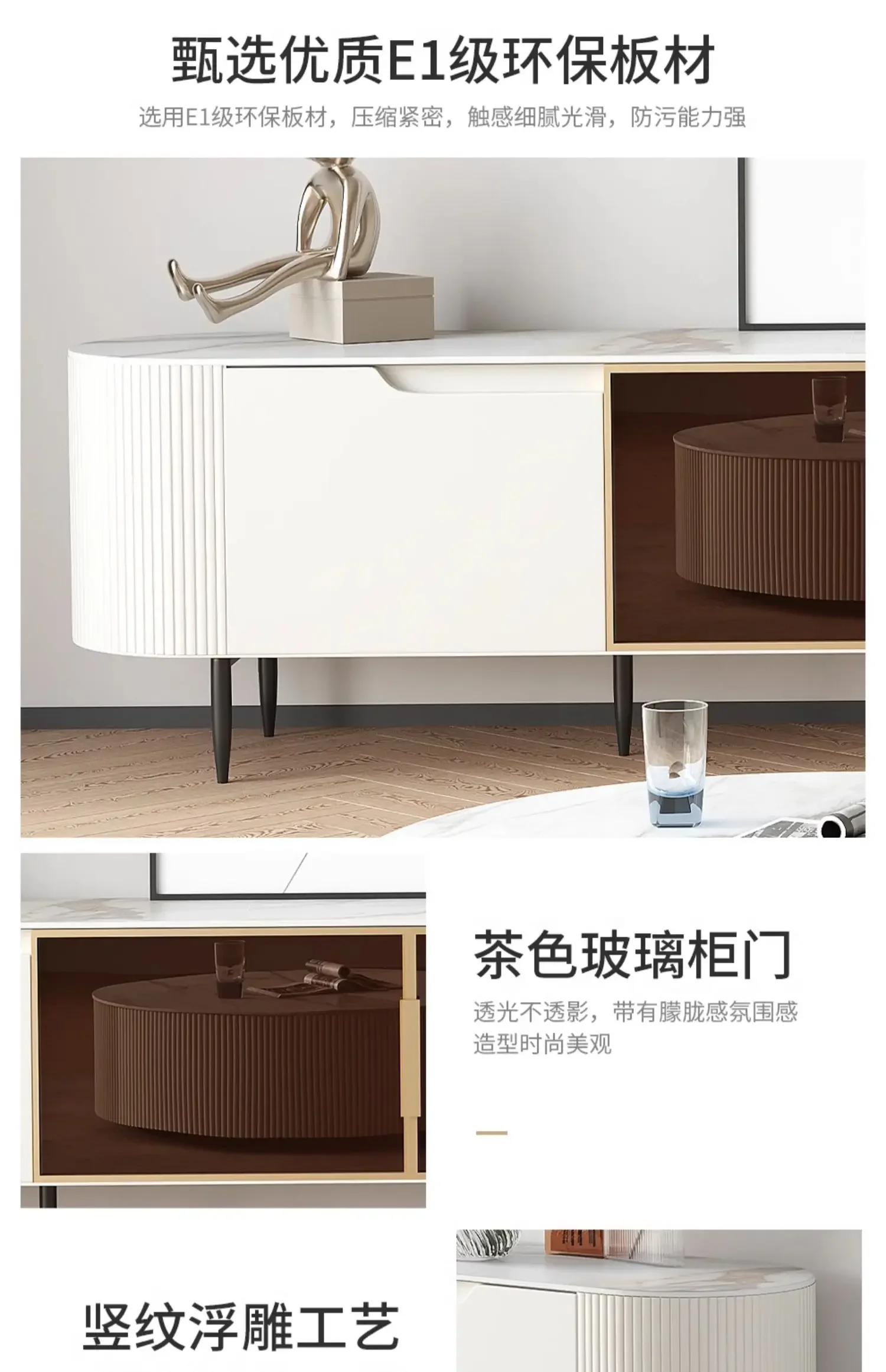 Modern Simple Coffee Table Liv - Coffee Tea Unit ulasan dan harga