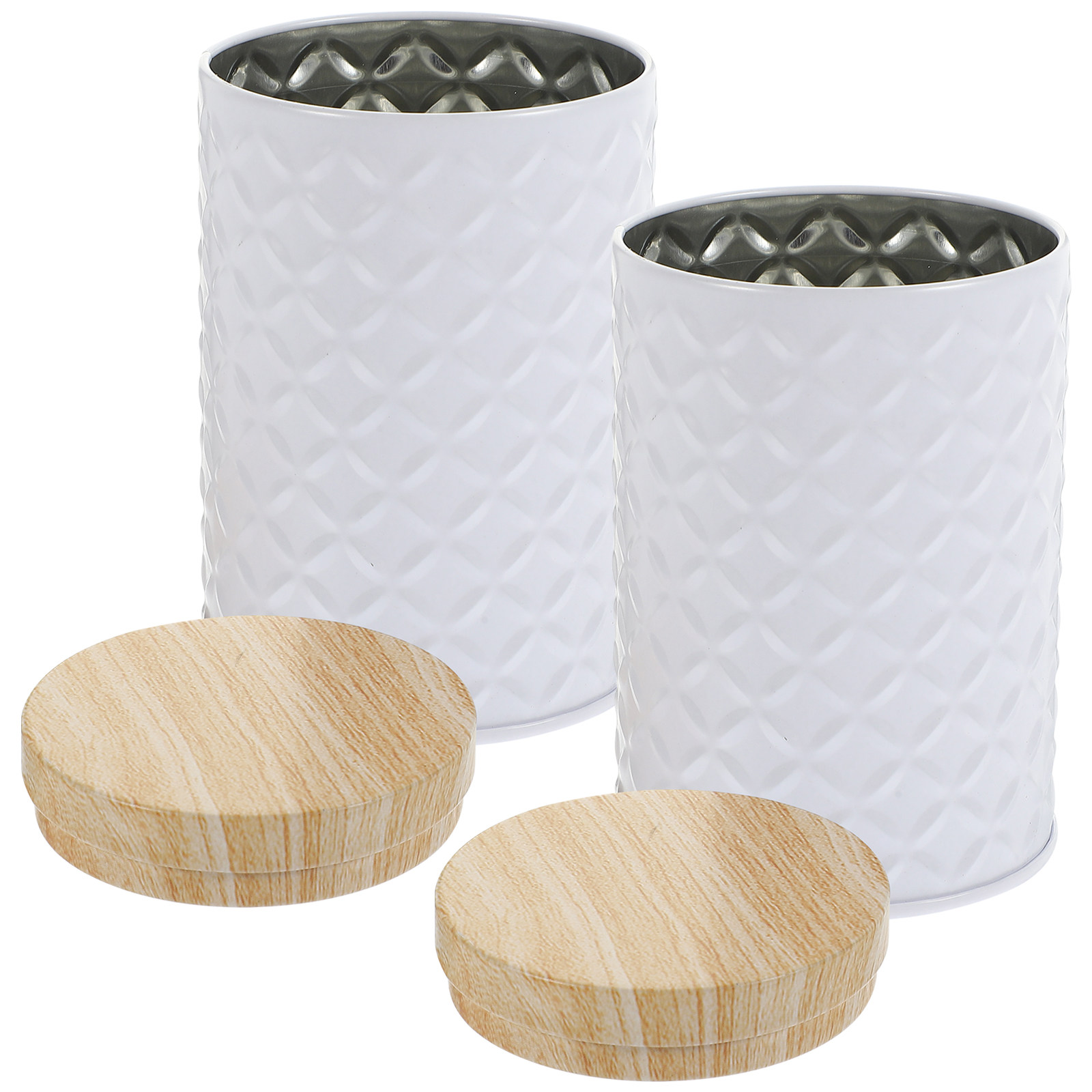2Pcs Food Grade Tinplate Stora - Coffee Tea Jars ulasan dan harga