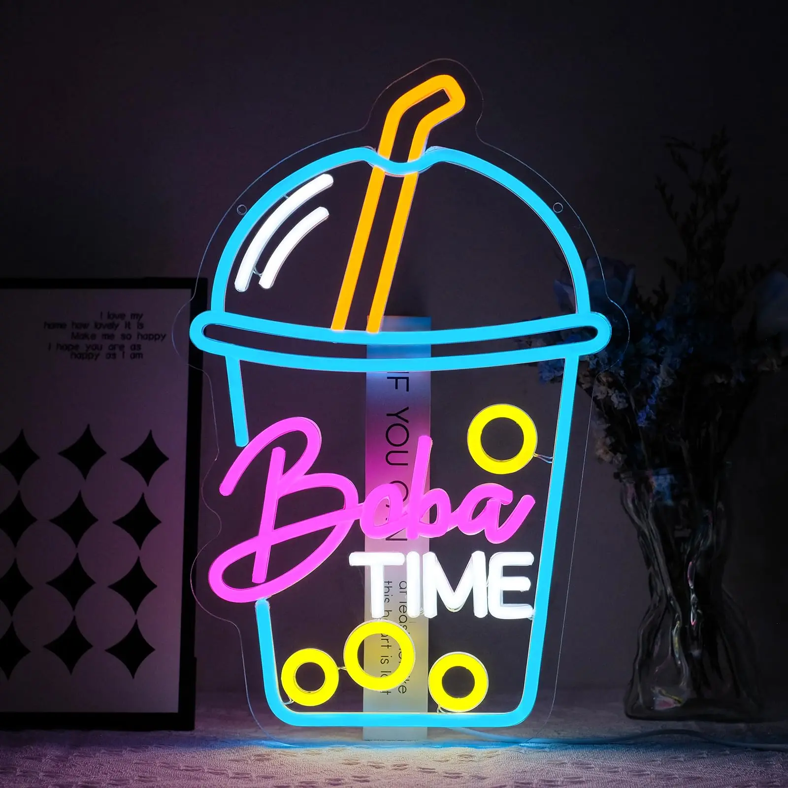 Boba Time Neon Sign for Wall D - Coffee Tea Boba ulasan dan harga