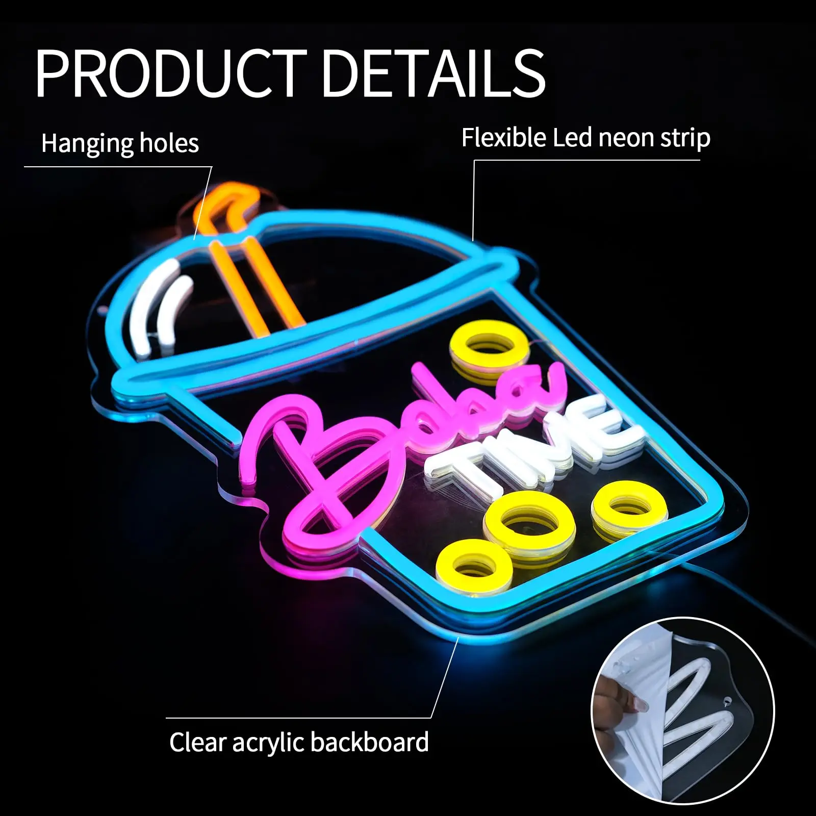 Boba Time Neon Sign for Wall D - Coffee Tea Boba ulasan dan harga