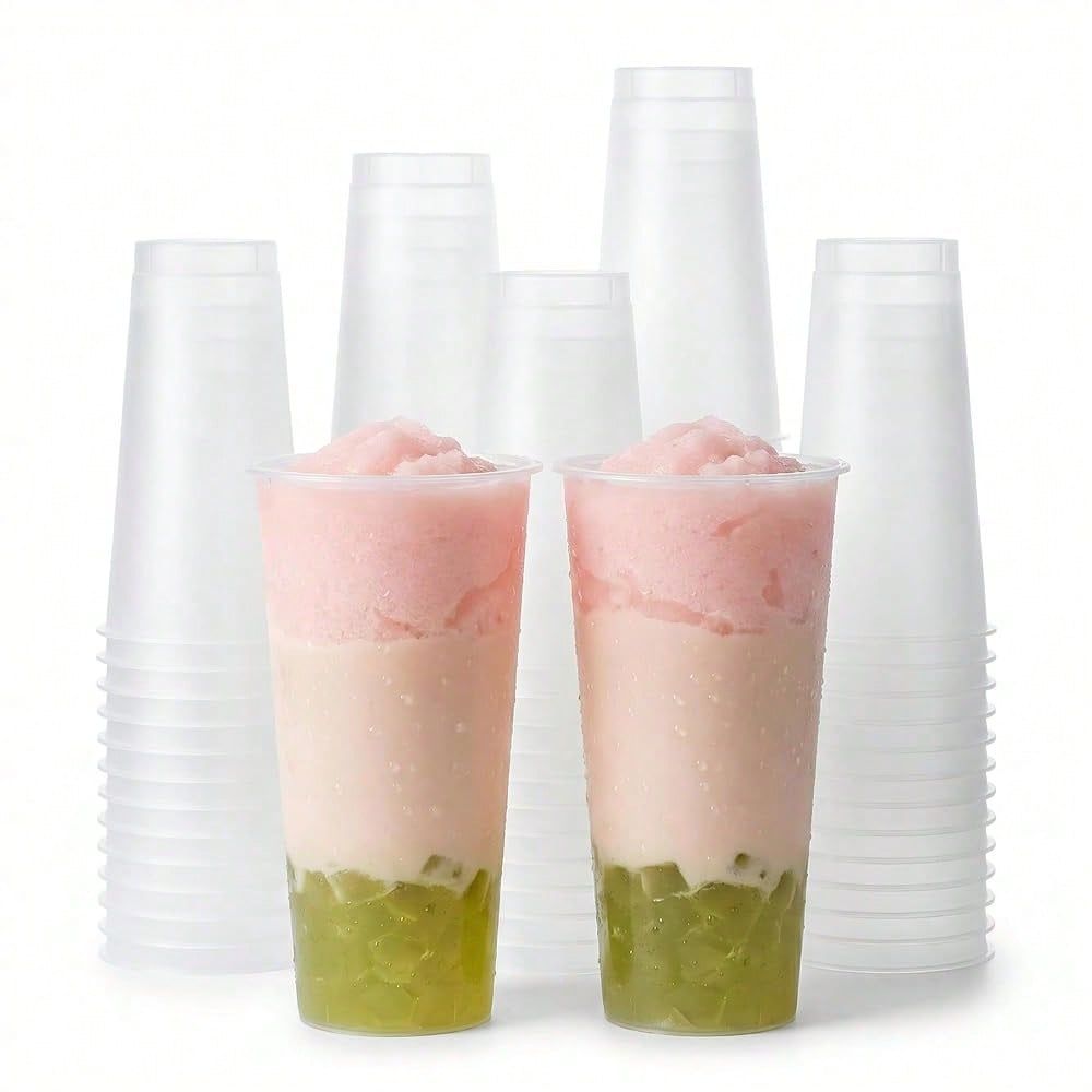 Frosted Hard Plastic Boba Tea  - Coffee Tea Boba ulasan dan harga