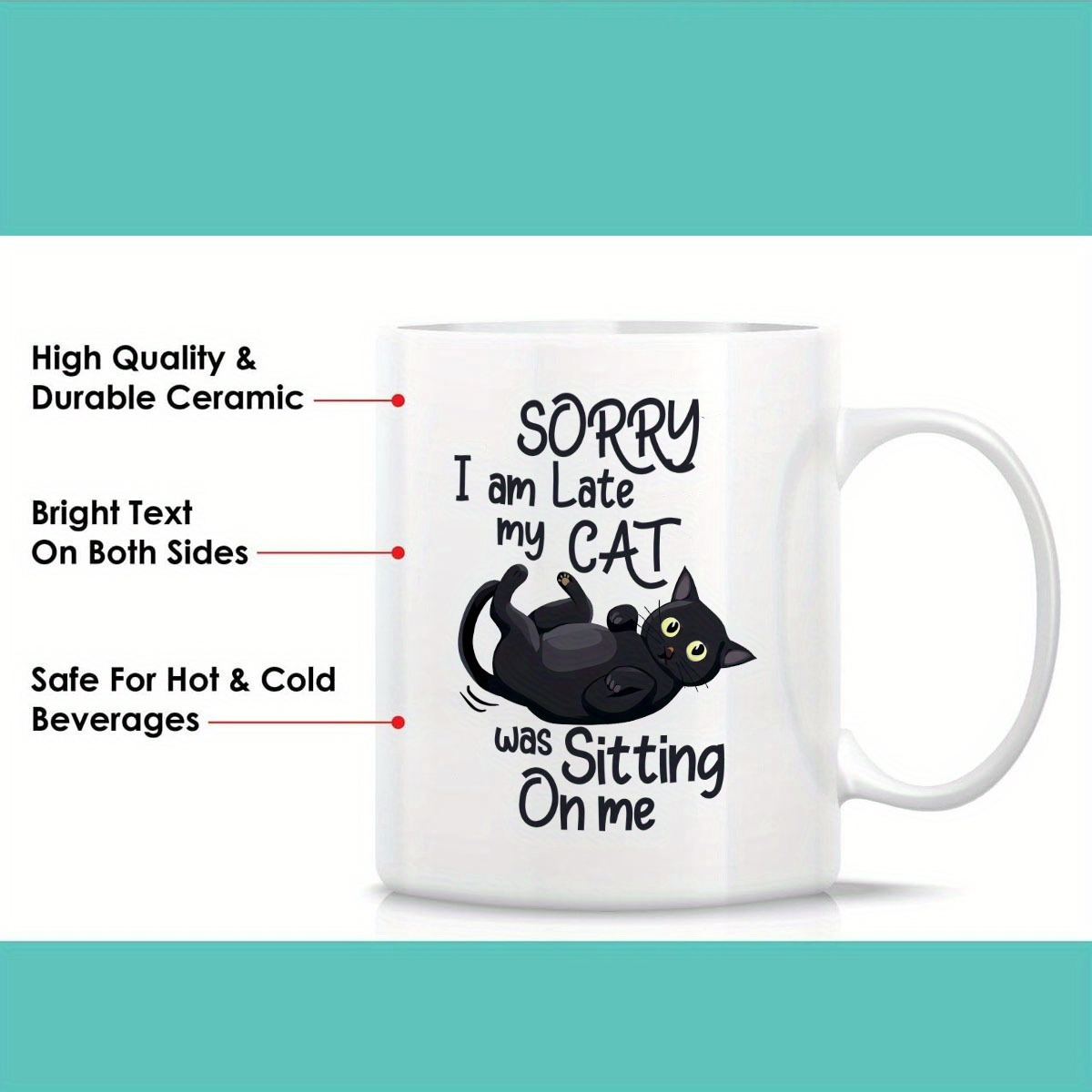 1 Funny Cat Shaped Ceramic Mug - Coffee Tea And Me ulasan dan harga