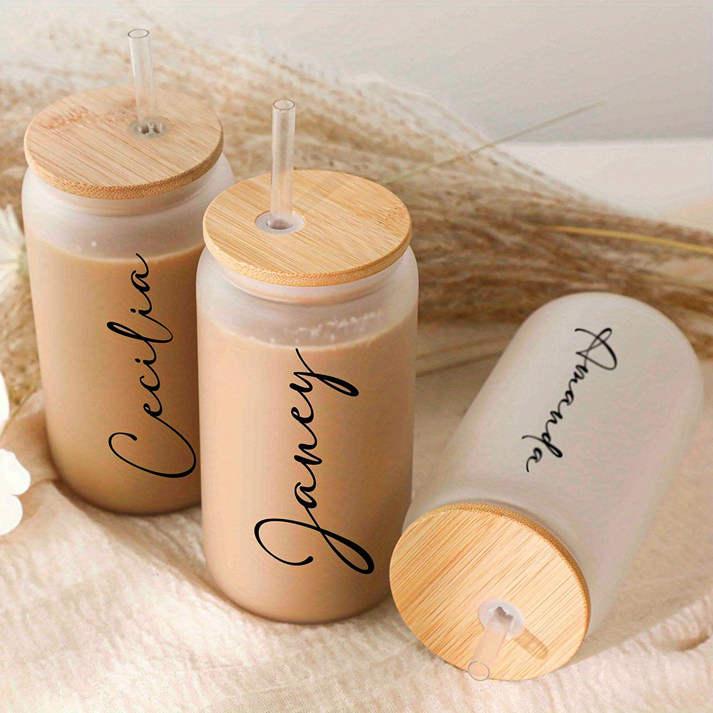 Personalized Name Bamboo Cover - Coffee Tea Font ulasan dan harga