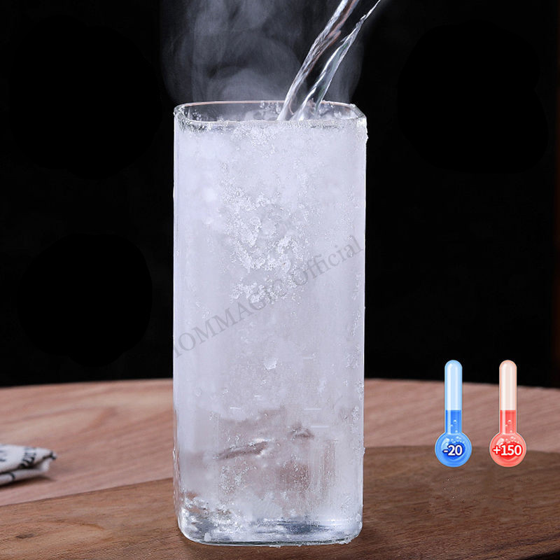 6/4/2/1Pcs Square Glass Cup Co - Mug Tea Coffee ulasan dan harga