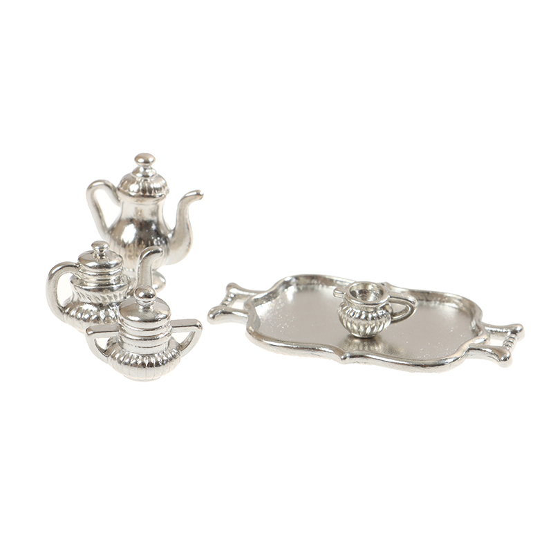 Dollhouse Miniature Silver Met - Young Tea Coffee ulasan dan harga