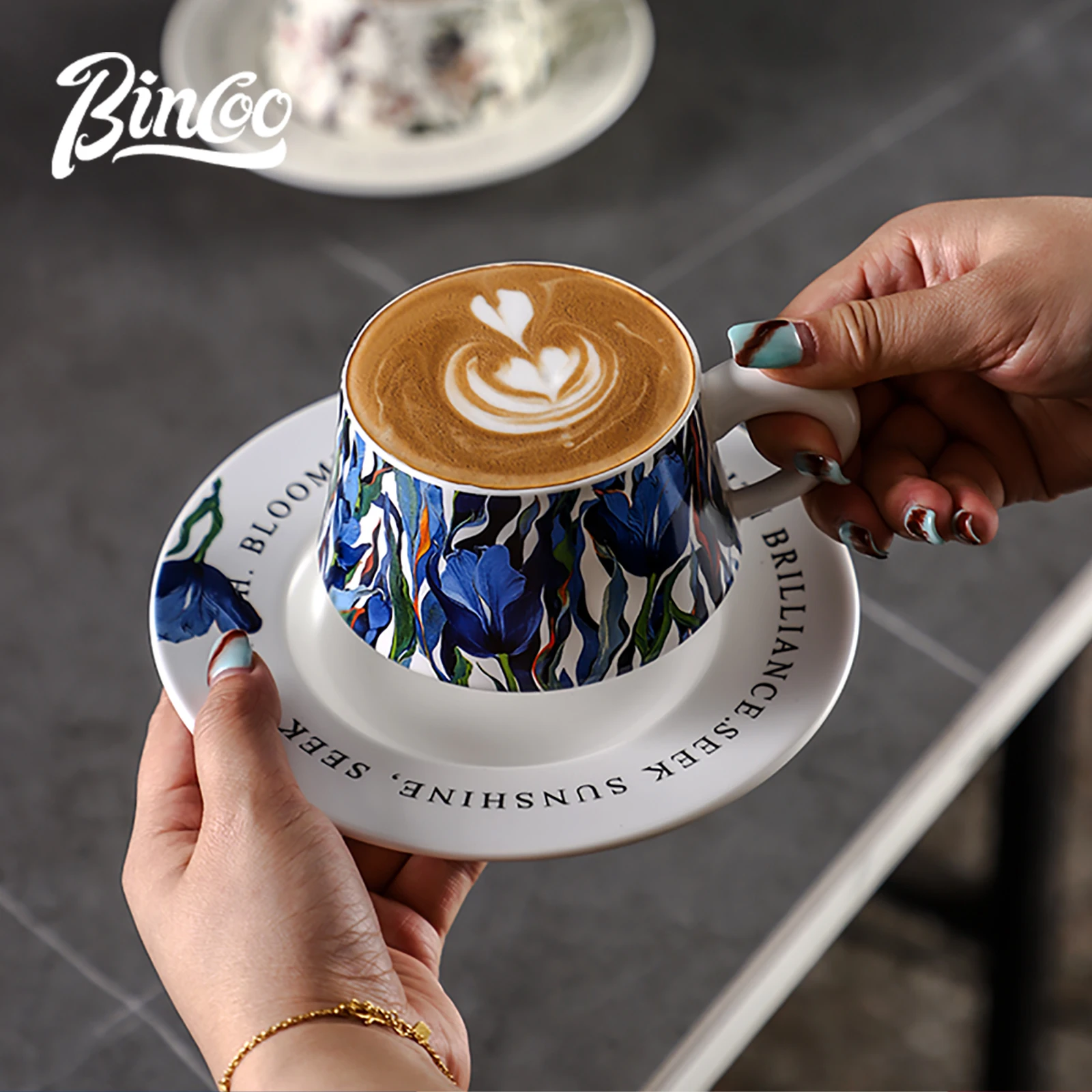 BINCOO 260ml Ceramic Coffee Cu - Mug Tea Coffee ulasan dan harga