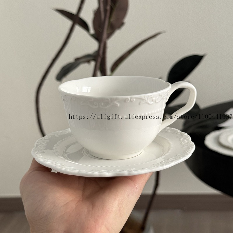French Light Luxury Embossed F - Coffee Tea Catering ulasan dan harga