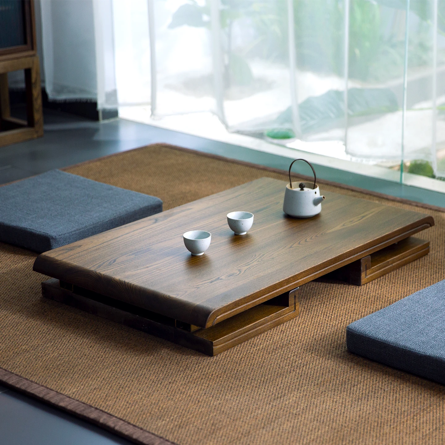 AOLIVIYA Foldable Solid Wood T - Coffee Tea Unit ulasan dan harga