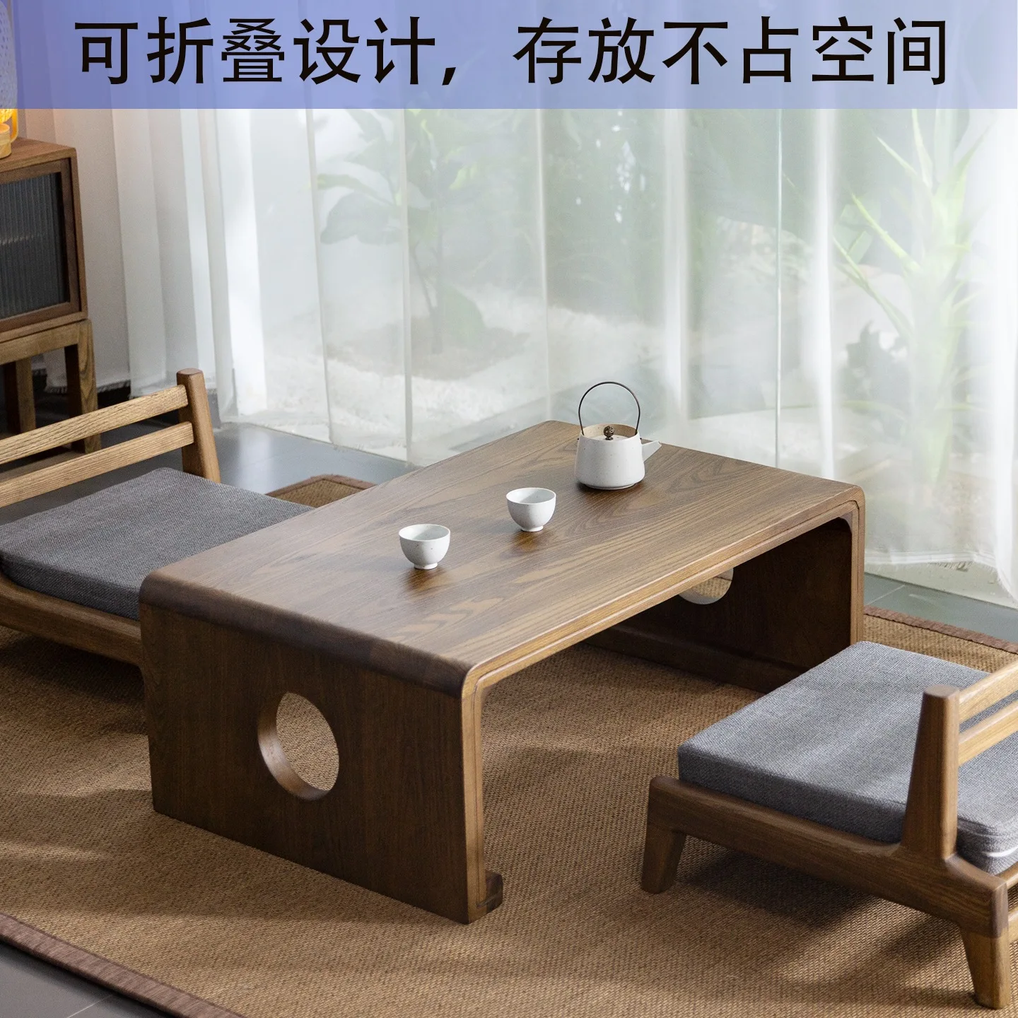 AOLIVIYA Foldable Solid Wood T - Coffee Tea Unit ulasan dan harga
