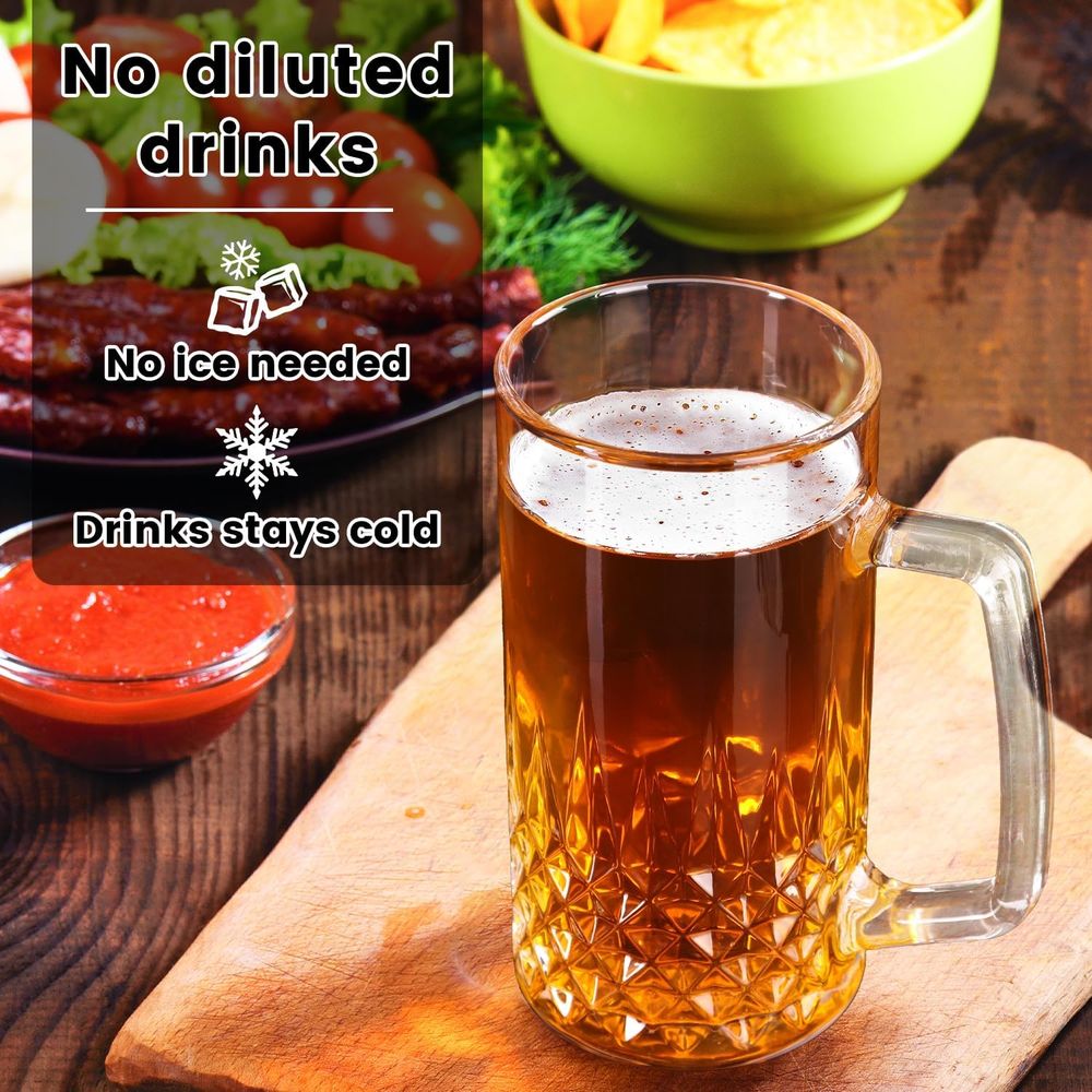 20 oz Heavy Glass Mugs Set of  - Mug Tea Coffee ulasan dan harga